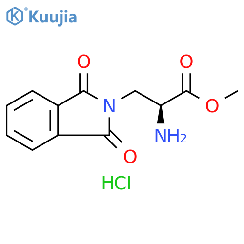 (R)-2-Amino-3-(1,3-dioxo-1,3-dihydro-isoindol-2-yl)-propionic acid methyl ester hydrochloride structure