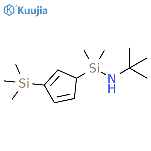 Silanamine, N-(1,1-dimethylethyl)-1,1-dimethyl-1-[3-(trimethylsilyl)-2,4-cyclopentadien-1-yl]- structure