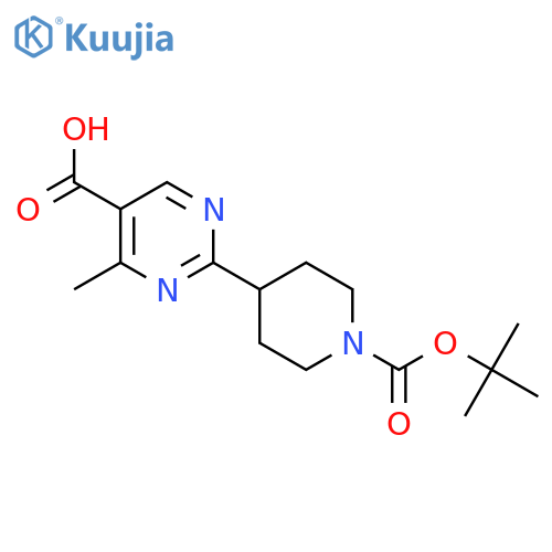 2-1-(tert-Butoxycarbonyl)piperidin-4-yl-4-methylpyrimidine-5-carboxylic acid structure