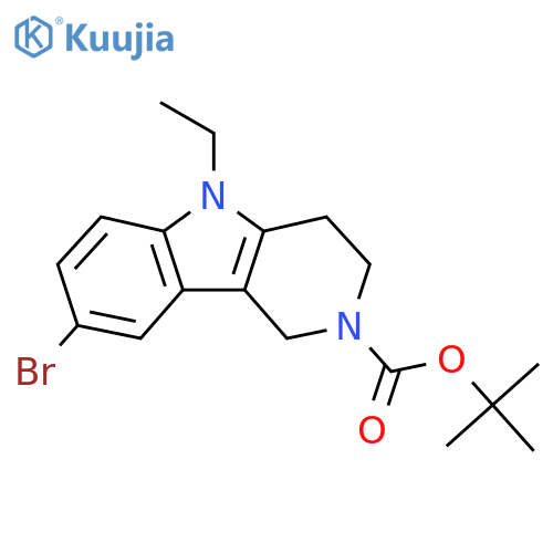 tert-Butyl 8-bromo-5-ethyl-1,3,4,5-tetrahydro-2H-pyrido4,3-bindole-2-carboxylate structure