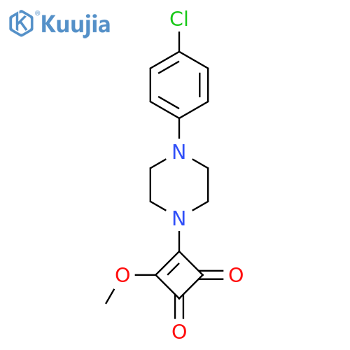 3-4-(4-Chlorophenyl)piperazin-1-yl-4-methoxycyclobut-3-ene-1,2-dione structure