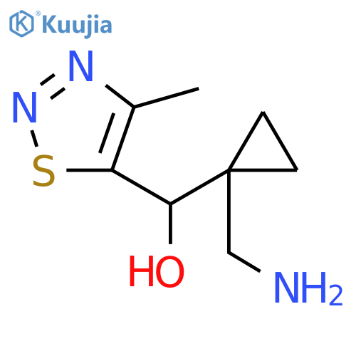 1,2,3-Thiadiazole-5-methanol, α-[1-(aminomethyl)cyclopropyl]-4-methyl- structure