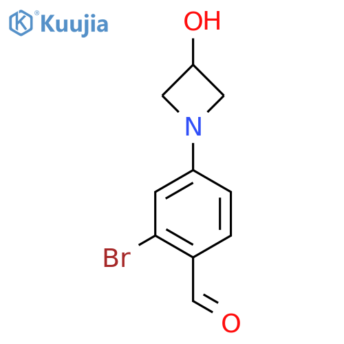 2-Bromo-4-(3-hydroxyazetidin-1-yl)benzaldehyde structure