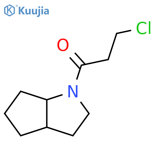 1-Propanone, 3-chloro-1-(hexahydrocyclopenta[b]pyrrol-1(2H)-yl)- structure
