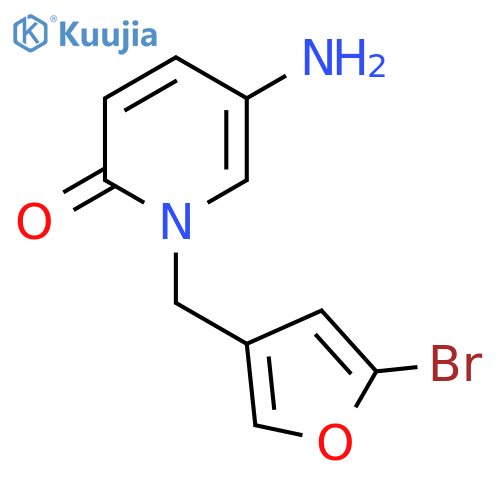 5-Amino-1-[(5-bromofuran-3-yl)methyl]-1,2-dihydropyridin-2-one structure