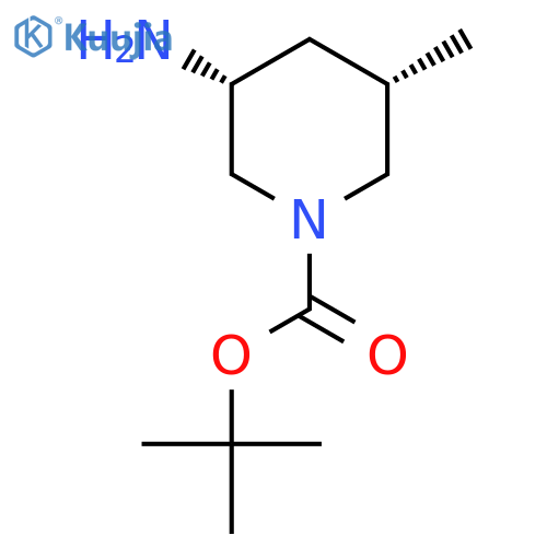 Tert-butyl (3R,5S)-3-amino-5-methylpiperidine-1-carboxylate structure