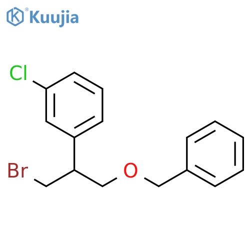 Benzene, 1-[1-(bromomethyl)-2-(phenylmethoxy)ethyl]-3-chloro- structure