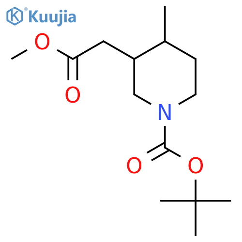 Tert-Butyl 3-(2-methoxy-2-oxoethyl)-4-methylpiperidine-1-carboxylate structure