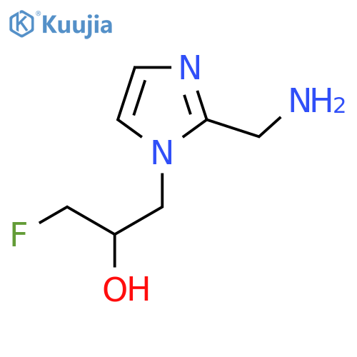 1-[2-(aminomethyl)-1H-imidazol-1-yl]-3-fluoropropan-2-ol structure