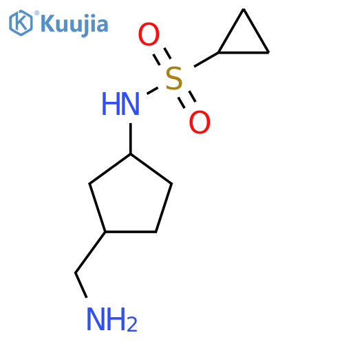 N-[3-(aminomethyl)cyclopentyl]cyclopropanesulfonamide structure