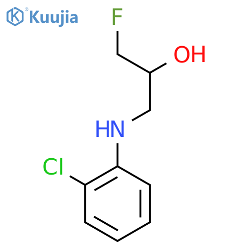 1-[(2-Chlorophenyl)amino]-3-fluoropropan-2-ol structure