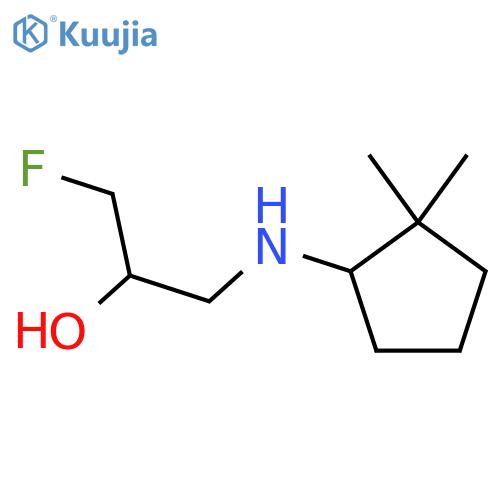 1-[(2,2-Dimethylcyclopentyl)amino]-3-fluoropropan-2-ol structure