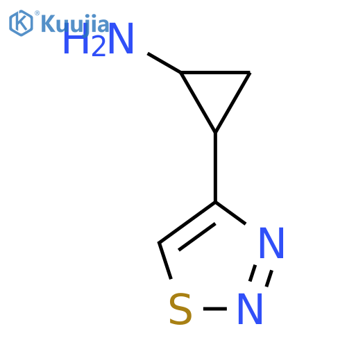 2-(1,2,3-Thiadiazol-4-yl)cyclopropan-1-amine structure