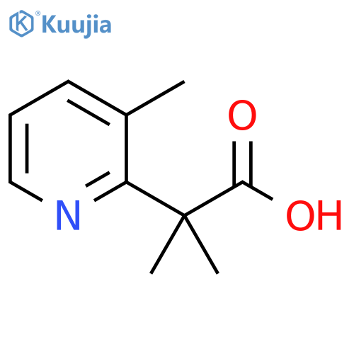 2-methyl-2-(3-methylpyridin-2-yl)propanoic acid structure