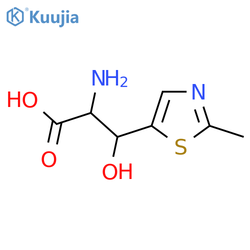 2-Amino-3-hydroxy-3-(2-methyl-1,3-thiazol-5-yl)propanoic acid structure