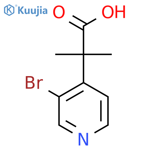 2-(3-Bromopyridin-4-yl)-2-methylpropanoic acid structure