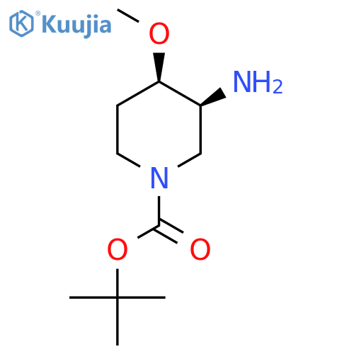 tert-butyl (3S,4R)-3-amino-4-methoxypiperidine-1-carboxylate structure