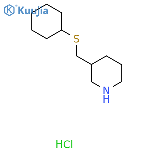 3-[(Cyclohexylsulfanyl)methyl]piperidine hydrochloride structure