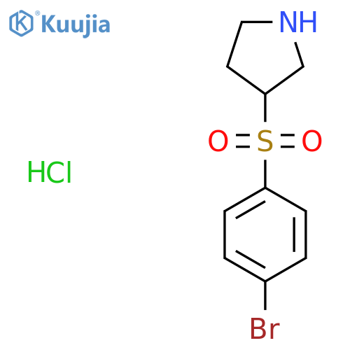 3-[(4-Bromophenyl)sulfonyl]pyrrolidine hydrochloride structure