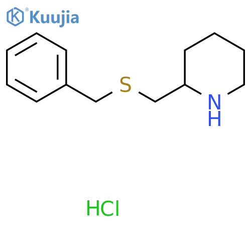 2-[(Benzylsulfanyl)methyl]piperidine hydrochloride structure