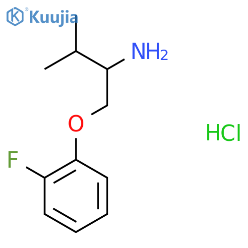 1-(2-Fluorophenoxy)-3-methylbutan-2-amine hydrochloride structure