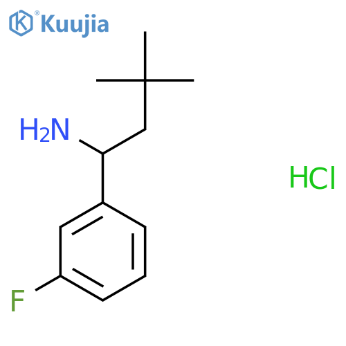 1-(3-Fluorophenyl)-3,3-dimethylbutan-1-amine hydrochloride structure
