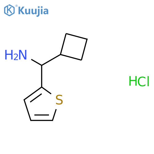 1-cyclobutyl-1-(thiophen-2-yl)methanamine hydrochloride structure