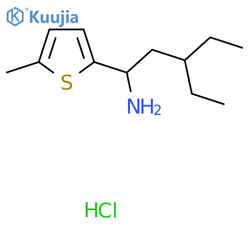 3-Ethyl-1-(5-methylthiophen-2-yl)pentan-1-amine hydrochloride structure