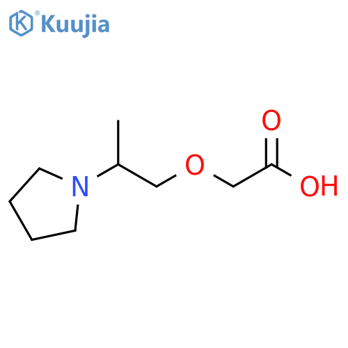Acetic acid, 2-[2-(1-pyrrolidinyl)propoxy]- structure