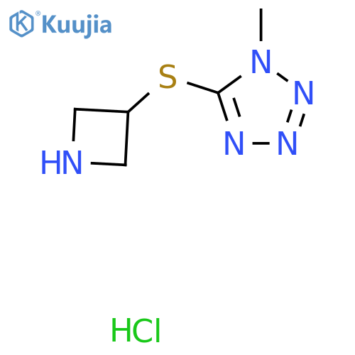 5-(Azetidin-3-ylsulfanyl)-1-methyl-1H-1,2,3,4-tetrazole hydrochloride structure