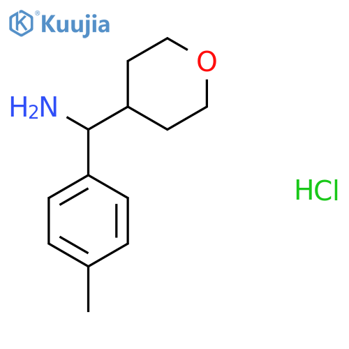 1-(4-methylphenyl)-1-(oxan-4-yl)methanamine hydrochloride structure