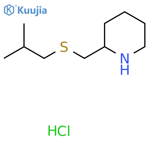 2-{[(2-methylpropyl)sulfanyl]methyl}piperidine hydrochloride structure