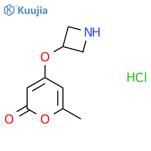 4-(Azetidin-3-yloxy)-6-methyl-2H-pyran-2-one hydrochloride structure