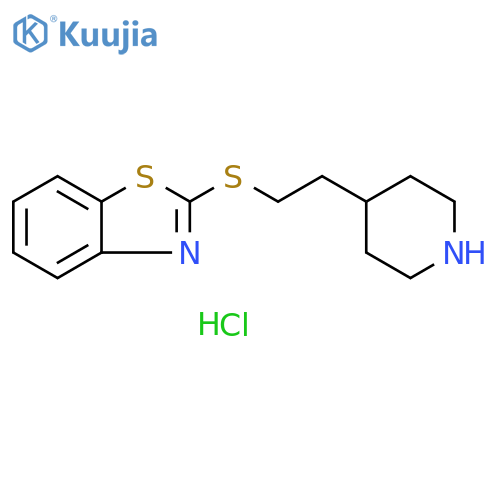 2-(2-piperidin-4-ylethylsulfanyl)-1,3-benzothiazole:hydrochloride structure
