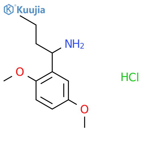 1-(2,5-Dimethoxyphenyl)butan-1-amine hydrochloride structure