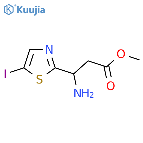 Methyl 3-amino-3-(5-iodo-1,3-thiazol-2-yl)propanoate structure