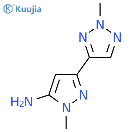 1-Methyl-3-(2-methyl-2H-1,2,3-triazol-4-yl)-1H-pyrazol-5-amine structure