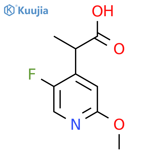 2-(5-Fluoro-2-methoxypyridin-4-yl)propanoic acid structure