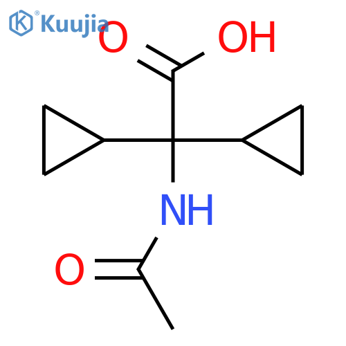 2,2-Dicyclopropyl-2-acetamidoacetic acid structure