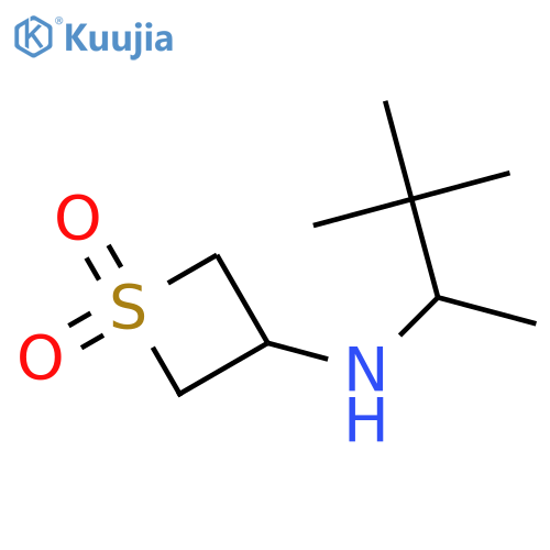 3-[(3,3-dimethylbutan-2-yl)amino]-1λ?-thietane-1,1-dione structure