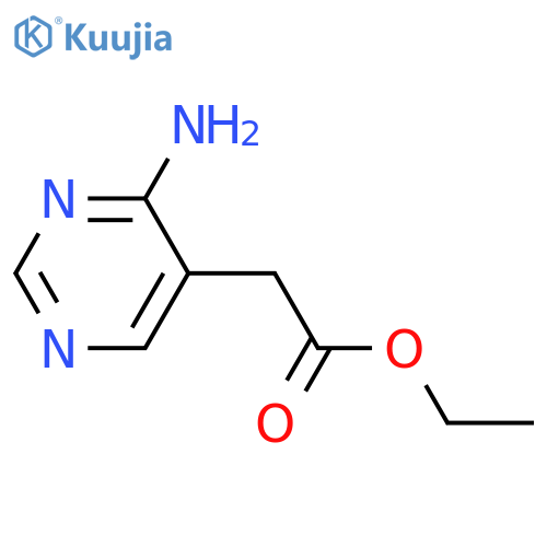 ethyl 2-(4-aminopyrimidin-5-yl)acetate structure