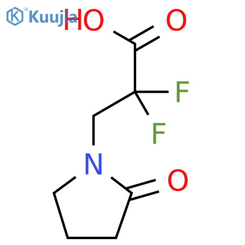 1-Pyrrolidinepropanoic acid, α,α-difluoro-2-oxo- structure