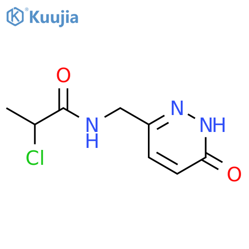 2-Chloro-N-[(1,6-dihydro-6-oxo-3-pyridazinyl)methyl]propanamide structure