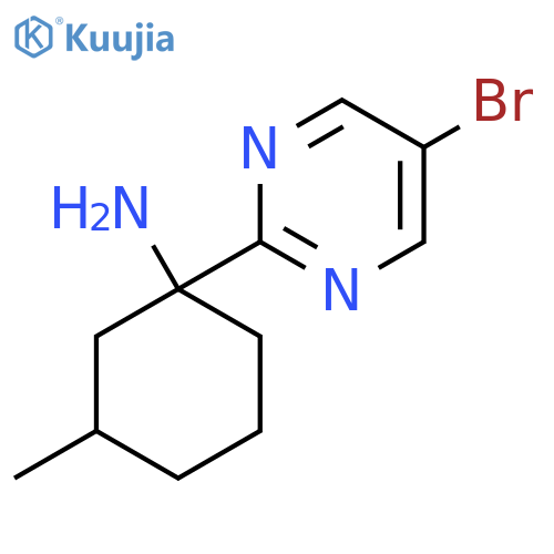 1-(5-Bromopyrimidin-2-yl)-3-methylcyclohexan-1-amine structure