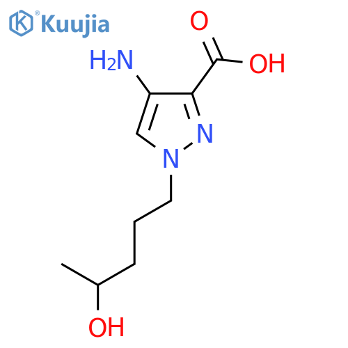 4-amino-1-(4-hydroxypentyl)-1H-pyrazole-3-carboxylic acid structure