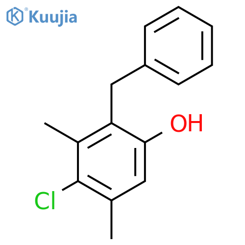 PHENOL, 4-CHLORO-3,5-DIMETHYL-2-(PHENYLMETHYL)- structure