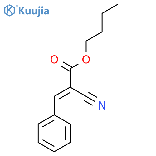 butyl (2E)-2-cyano-3-phenylprop-2-enoate structure