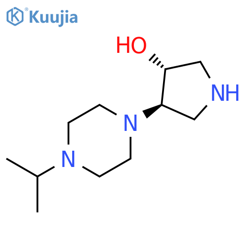trans-4-[4-(propan-2-yl)piperazin-1-yl]pyrrolidin-3-ol structure