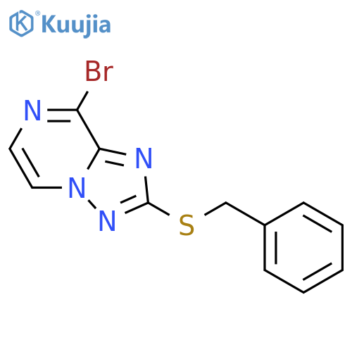 [1,2,4]Triazolo[1,5-a]pyrazine, 8-bromo-2-[(phenylmethyl)thio]- structure