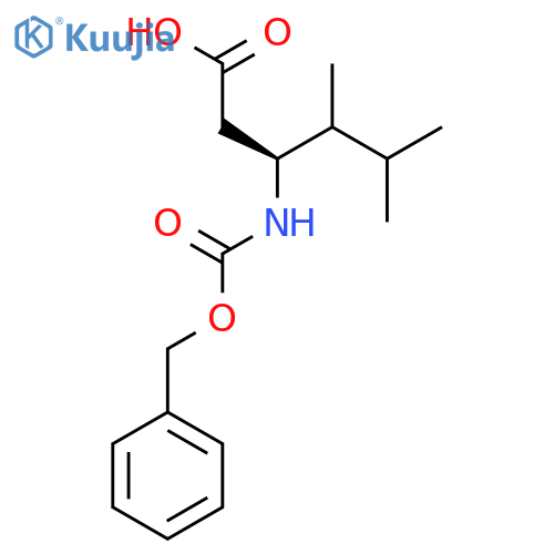 (3S)-3-{[(benzyloxy)carbonyl]amino}-4,5-dimethylhexanoic acid structure